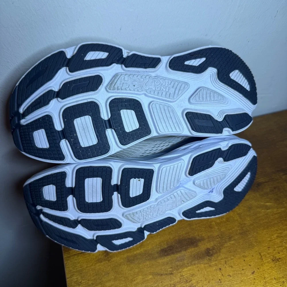 Hoka Bondi 7 Running Shoes Womens Size 6.5 Grey Blue 1110519 LRBI